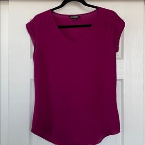 Express Magenta Silky Blouse